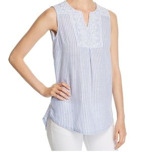 Beach Lunch Lounge Tunic Blue & White Size Large